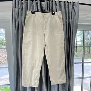 Jenni Kayne Ranger Trouser, Size 14, Ivory, Cotton/Linen/Spandex